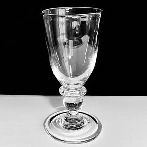 SIMON PEARCE Hartland Wine Glass / 7 INCH / 4-Point Pontil Mark / Light Scratch
